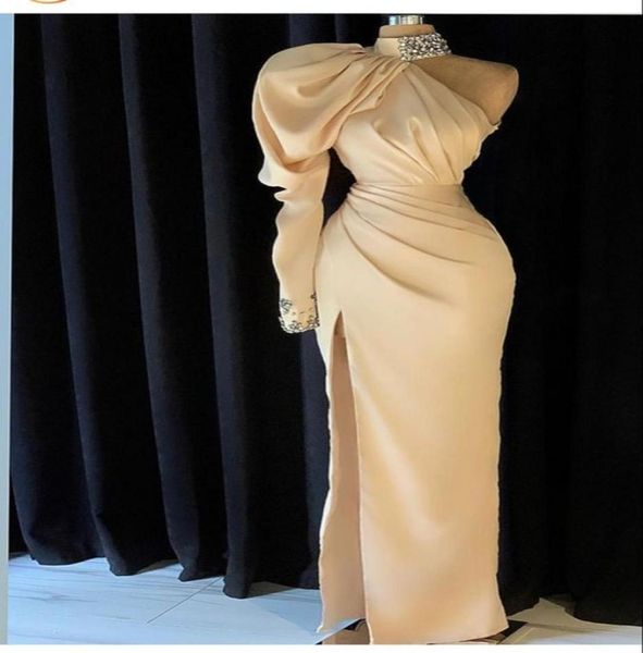 2023 mermaid prom dresses for women high neck satin pleats draped beaded crystals one shoulder long sleeve side split party dress 4384200, Black
2023 mermaid prom dresses for women high neck satin pleats draped beaded crystals one shoulder long sleeve side split party dress 4384200, Black