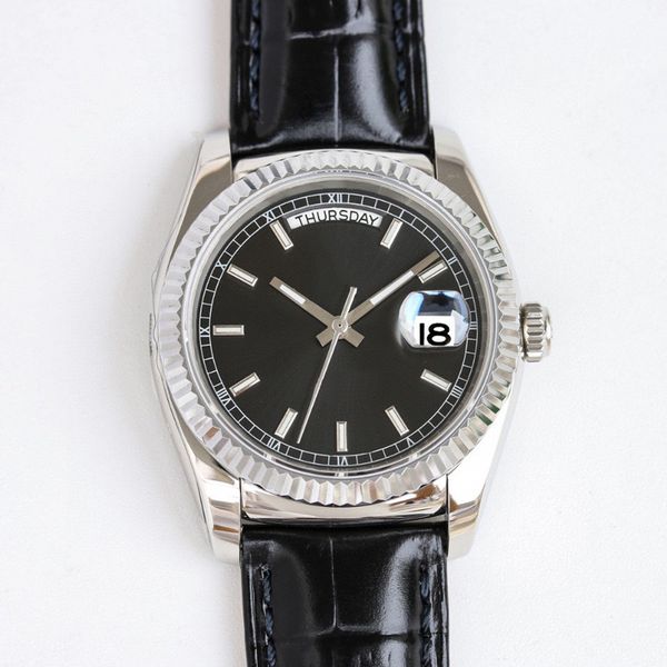 mens automatic watch 36mm mechanical watches waterproof fashion business wristwatch montre de luxes leather, Slivery;brown
mens automatic watch 36mm mechanical watches waterproof fashion business wristwatch montre de luxes leather, Slivery;brown