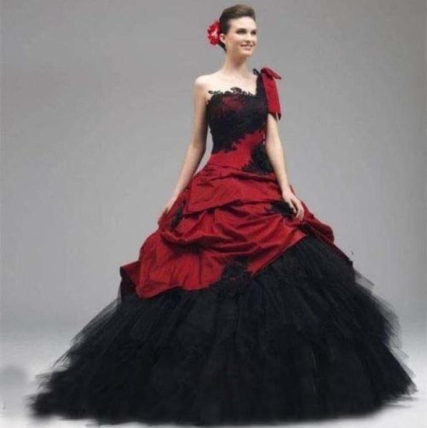 vintage ball gown princess black and red gothic wedding dresses one shoulder 1950s colorful bridal gowns non white custom made5997460
vintage ball gown princess black and red gothic wedding dresses one shoulder 1950s colorful bridal gowns non white custom made5997460