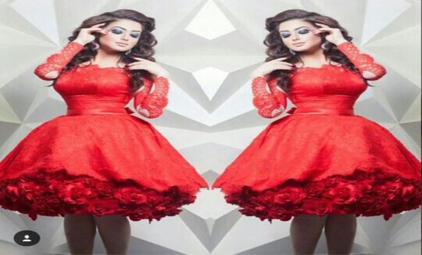 red cocktail dresses 2016 vestido de festa 3d handmade rose flowers sheer nude tulle crew neckline lace long sleeves short prom go8588171, Black
red cocktail dresses 2016 vestido de festa 3d handmade rose flowers sheer nude tulle crew neckline lace long sleeves short prom go8588171, Black