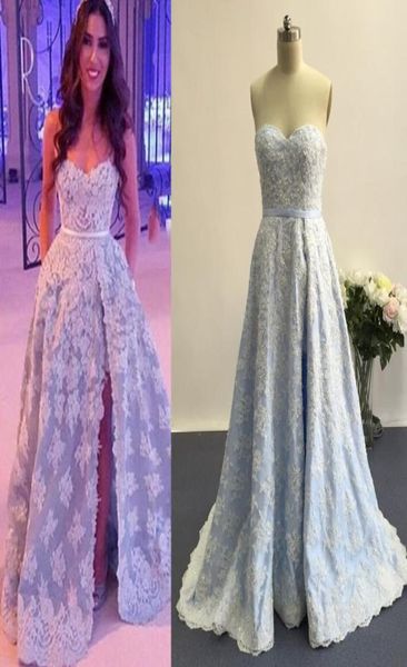 light blue prom dresses 2016 with side slit a line beaded lace appliqued sweep train evening gowns9625235, Black
light blue prom dresses 2016 with side slit a line beaded lace appliqued sweep train evening gowns9625235, Black