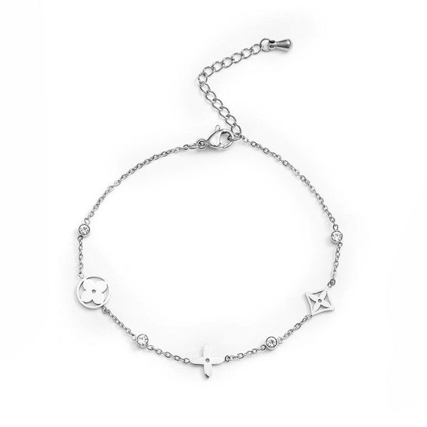 Luxury 4 Leaf Clover Necklace Bracelet Stainless Steel Jewelry for Gift