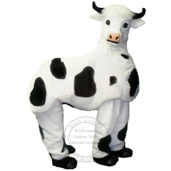 size two person white cow mascot costume fancy dress carnival theme fancy dress, Red;yellow
size two person white cow mascot costume fancy dress carnival theme fancy dress, Red;yellow