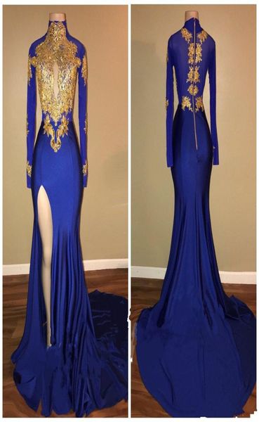 2020 new high thigh split black girls evening gowns arabic gold appliques high collar prom dresses mermaid vintage long sleev2977494
2020 new high thigh split black girls evening gowns arabic gold appliques high collar prom dresses mermaid vintage long sleev2977494