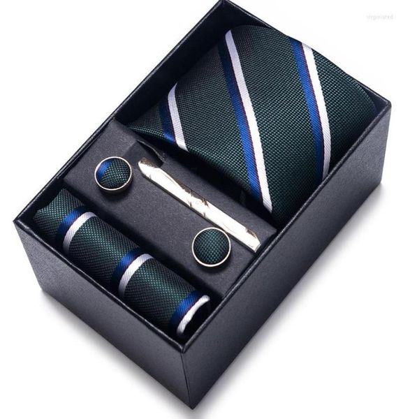 bow ties whole brand silk tie pocket squares cufflink set box necktie cravat man blue dot wedding accessories fit office busin1351097, Black;gray
bow ties whole brand silk tie pocket squares cufflink set box necktie cravat man blue dot wedding accessories fit office busin1351097, Black;gray