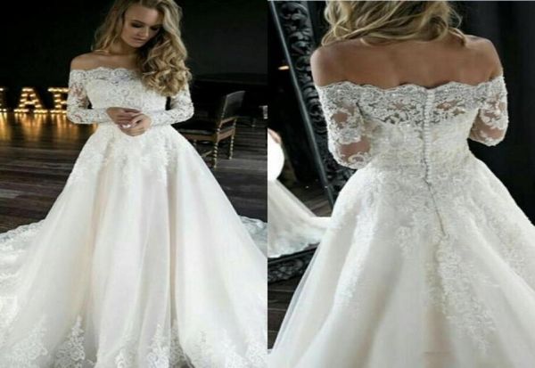 vintage country wedding dresses 2019 lace off shoulder a line long sleeves button sequins appliques garden bridal gowns vestido de2043474, White
vintage country wedding dresses 2019 lace off shoulder a line long sleeves button sequins appliques garden bridal gowns vestido de2043474, White