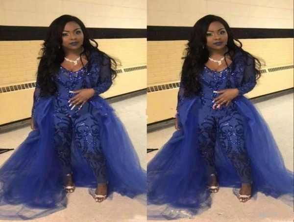 trendy jumpsuit prom dresses pants overskirt long sleeve royal blue sequins party evening gowns robe de soiree celebrity special o6390570, Black
trendy jumpsuit prom dresses pants overskirt long sleeve royal blue sequins party evening gowns robe de soiree celebrity special o6390570, Black