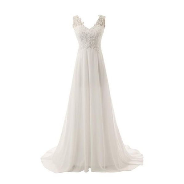 2020 white or ivory beach wedding dresses casual vneck aline chiffon wedding gowns lace appliques vestido de noiva sereia9060461
2020 white or ivory beach wedding dresses casual vneck aline chiffon wedding gowns lace appliques vestido de noiva sereia9060461