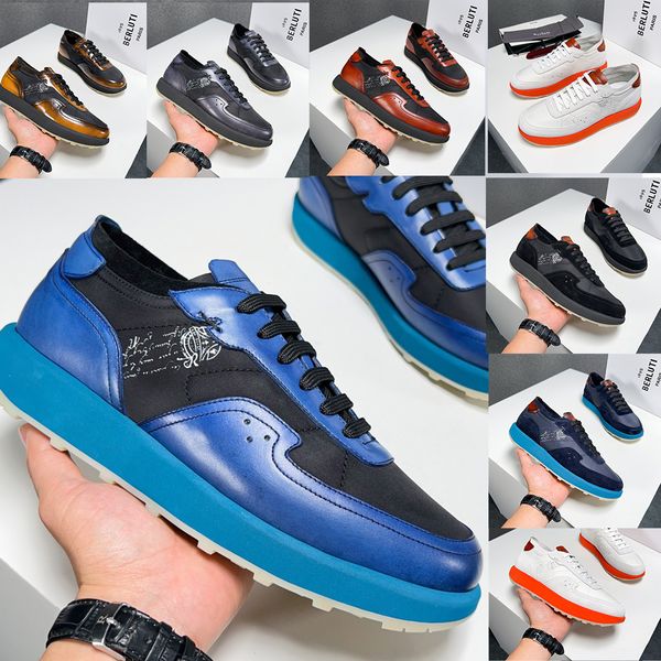 berluti pure handmade men's sports shoes leather and nylon sneaker luxury training shoe casual commuting men's shoes, Red;white
berluti pure handmade men's sports shoes leather and nylon sneaker luxury training shoe casual commuting men's shoes, Red;white