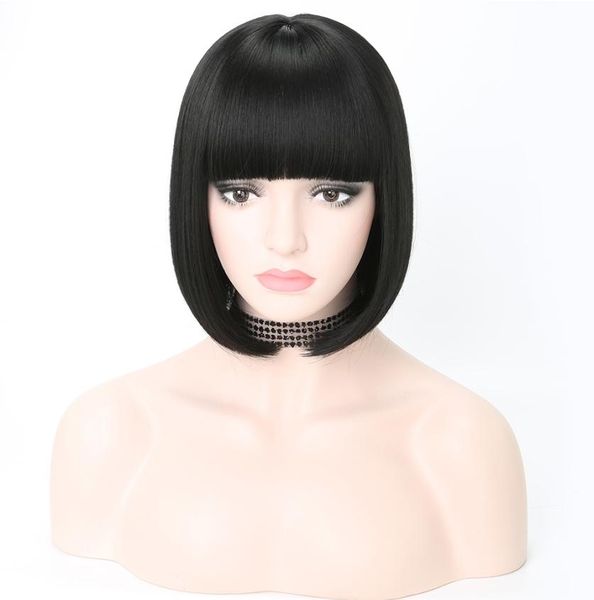 short synthetic bob wigs with bangs for women straight black heat resistant cosplay costume wig 14 color4776073
short synthetic bob wigs with bangs for women straight black heat resistant cosplay costume wig 14 color4776073