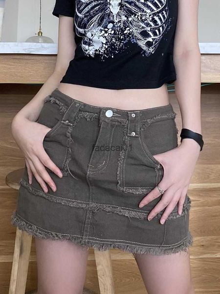 houzhou vintage distressed patchwork denim mini skirt women summer grunge y2k low rise aline jean skirt punk streetwear l230621, Black
houzhou vintage distressed patchwork denim mini skirt women summer grunge y2k low rise aline jean skirt punk streetwear l230621, Black