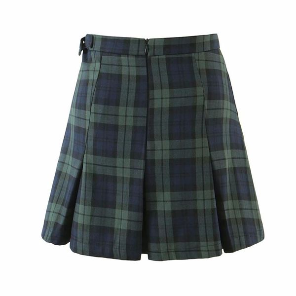 parkas women england style plaid mini skirt with buckle detail pleated mini skirt mini skort in green plaid, Black
parkas women england style plaid mini skirt with buckle detail pleated mini skirt mini skort in green plaid, Black