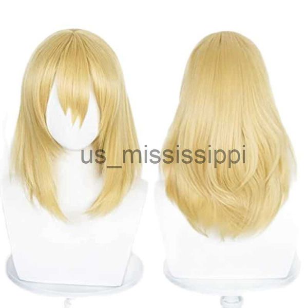 cosplay wigs anime howl's moving castle cosplay wig howl cosplay wig yellow blue black hair howl yellow wig x0630