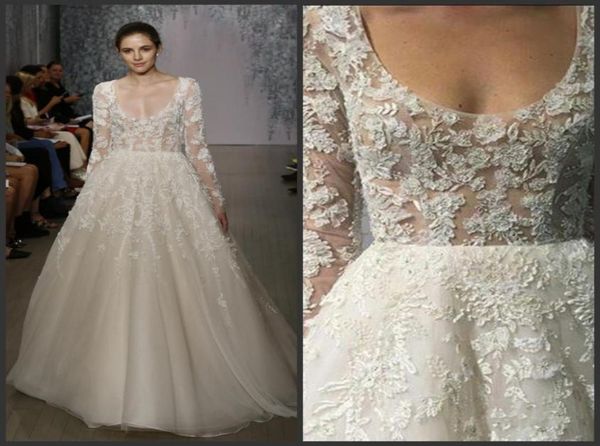 2020 new sheer lace wedding dresses with long sleeves monique lhuillier appliqued scoop neck tulle bridal gowns aline long dress 3548951, White
2020 new sheer lace wedding dresses with long sleeves monique lhuillier appliqued scoop neck tulle bridal gowns aline long dress 3548951, White