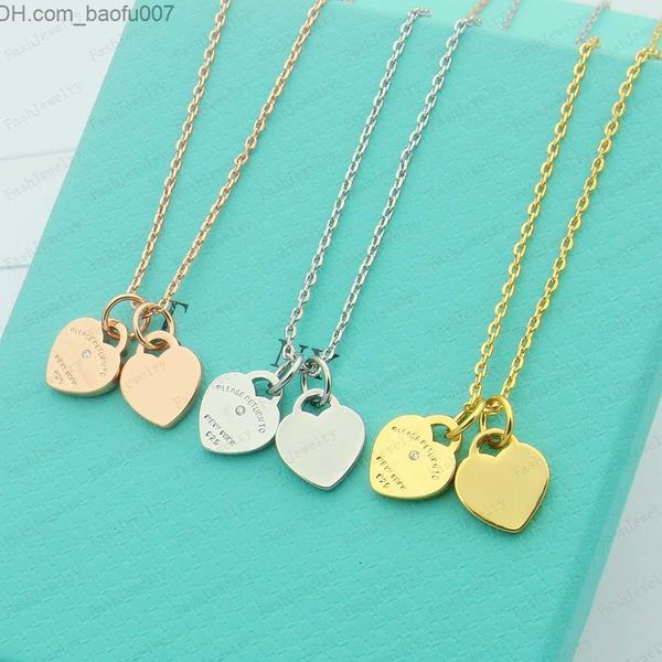 pendant necklaces new designer 2 heart necklace woman stainless steel blue pink pendant luxury jewelry on the neck valentine day christmas g, Silver
pendant necklaces new designer 2 heart necklace woman stainless steel blue pink pendant luxury jewelry on the neck valentine day christmas g, Silver