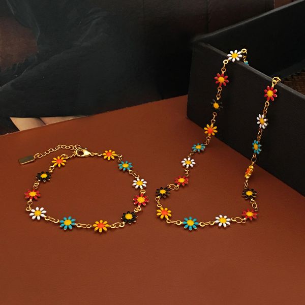 afshor colourful flower daisy clavicle chain necklace & bracelet for women girls korean style sweet short choker statement jewelry neck chai, Silver
afshor colourful flower daisy clavicle chain necklace & bracelet for women girls korean style sweet short choker statement jewelry neck chai, Silver