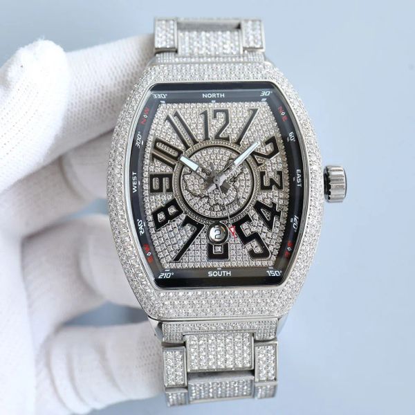 diamond watch mens automatic mechanical watches luminous 44x54 mm full stainless steel business wristwatch sapphire waterproof montre de lux, Slivery;brown
diamond watch mens automatic mechanical watches luminous 44x54 mm full stainless steel business wristwatch sapphire waterproof montre de lux, Slivery;brown