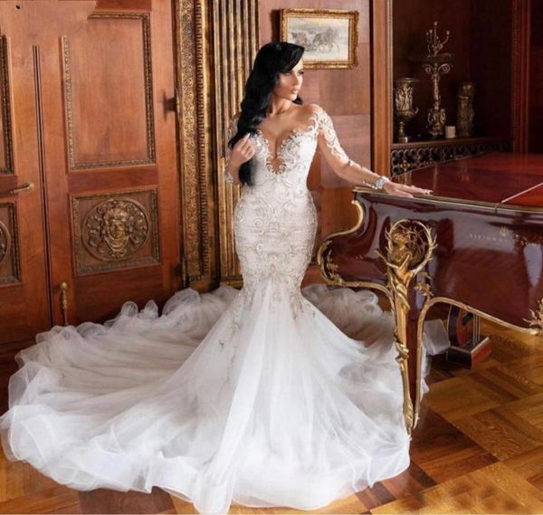illusion long sleeves wedding dresses mermaid with lace garden bride bridal gowns custom made plus size2893841, White
illusion long sleeves wedding dresses mermaid with lace garden bride bridal gowns custom made plus size2893841, White