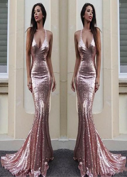 rose gold mermaid bridesmaid dresses for wedding simple sequined halter maid of honor gowns custom made long bridesmaid1210459, White;pink
rose gold mermaid bridesmaid dresses for wedding simple sequined halter maid of honor gowns custom made long bridesmaid1210459, White;pink