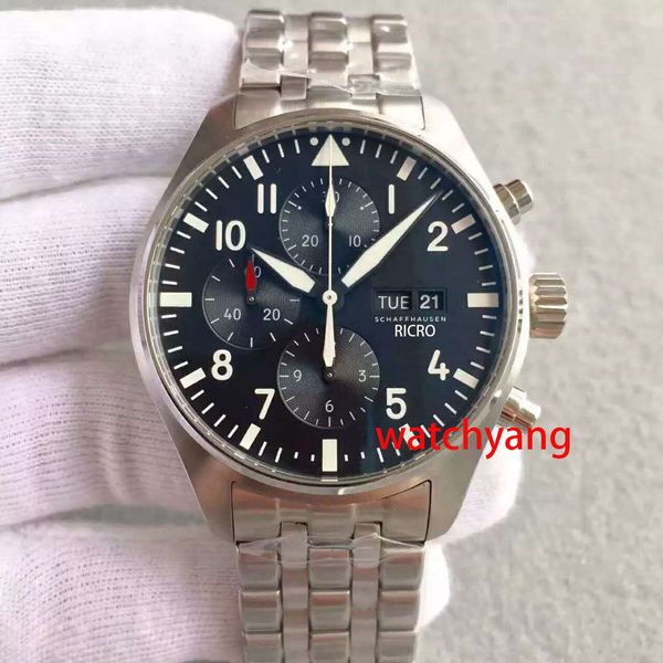luxury men's watch zf v2 chronograph edition eta7750 automatic men's watch 377709 little prince steel case black dial digital sapp, Slivery;brown
luxury men's watch zf v2 chronograph edition eta7750 automatic men's watch 377709 little prince steel case black dial digital sapp, Slivery;brown