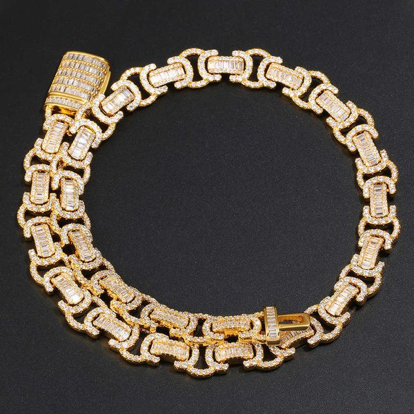 hip hop jewelry special cadena 15mm gold plated copper bagguette cz diamond iced out cuban link chain necklace, Silver
hip hop jewelry special cadena 15mm gold plated copper bagguette cz diamond iced out cuban link chain necklace, Silver