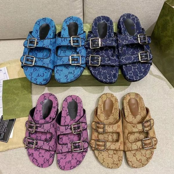 2023 summer slippers brand shoes women's and men's sandals non slip denim electric embroidery sandals buckle luxury beach shoes ou, Black
2023 summer slippers brand shoes women's and men's sandals non slip denim electric embroidery sandals buckle luxury beach shoes ou, Black