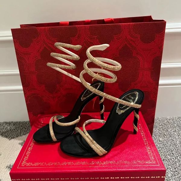 crystals embellished rhinestone heels sandals rene caovilla cleo 95mm designers ankle wraparound women high heeled sandal flower rhinestone, Black
crystals embellished rhinestone heels sandals rene caovilla cleo 95mm designers ankle wraparound women high heeled sandal flower rhinestone, Black