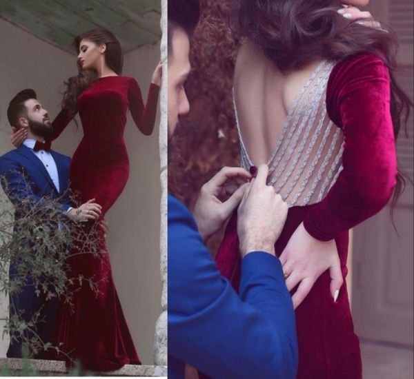 2022 velvet evening dress long sleeve mermaid backless arabic evening dresses beaded burgundy open back formal gown1494071, Black;red
2022 velvet evening dress long sleeve mermaid backless arabic evening dresses beaded burgundy open back formal gown1494071, Black;red