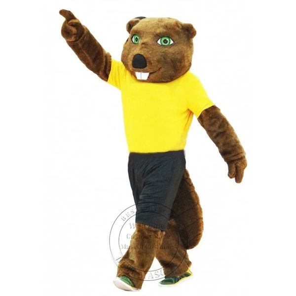 new sport dark brown beaver mascot costume high school mascot ad apparel, Red;yellow
new sport dark brown beaver mascot costume high school mascot ad apparel, Red;yellow
