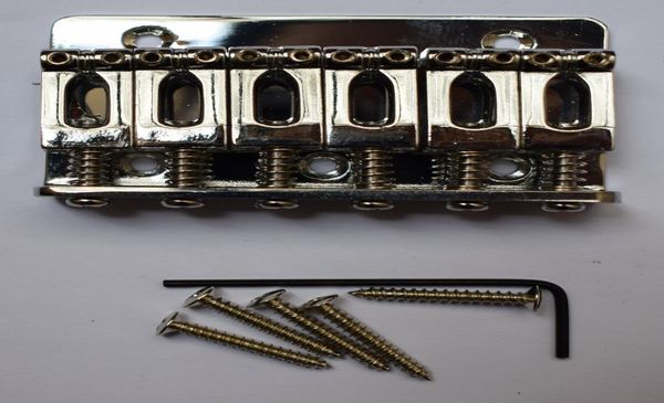 65mm chrome 6 saddle hardtail guitar bridge load perfect for electric guitar 6877434
65mm chrome 6 saddle hardtail guitar bridge load perfect for electric guitar 6877434