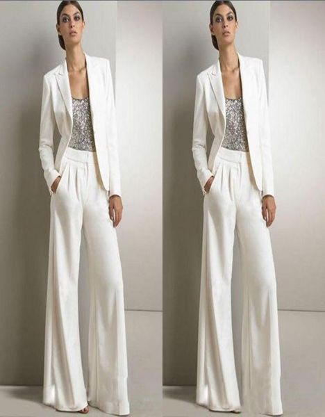 new bling sequins ivory white pants suits mother of the bride dresses formal chiffon tuxedos women party wear new fashion modest6467130, Black;red
new bling sequins ivory white pants suits mother of the bride dresses formal chiffon tuxedos women party wear new fashion modest6467130, Black;red