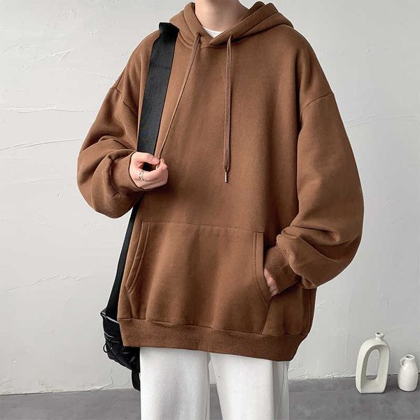 2023 new sweater men's spring hooded handsome fashion autumn loose solid hoodie, Black
2023 new sweater men's spring hooded handsome fashion autumn loose solid hoodie, Black