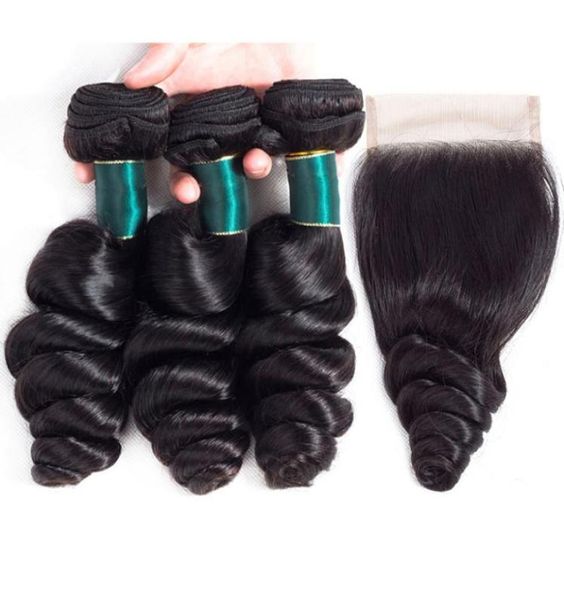 grade 10a loose wave human hair 3 bundles with 4x4 lace closure unprocessed brazilian virgin human hair weaves extensioon 1226 in1976015, Black
grade 10a loose wave human hair 3 bundles with 4x4 lace closure unprocessed brazilian virgin human hair weaves extensioon 1226 in1976015, Black