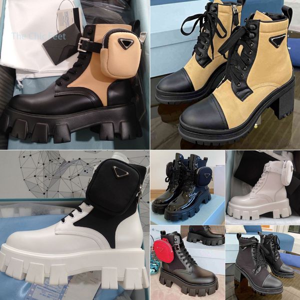 designer boots rois ankle martin boot calfskin leather nylon removable pouch bootie men women thick bottom combat shoes with box size 35-45, Black
designer boots rois ankle martin boot calfskin leather nylon removable pouch bootie men women thick bottom combat shoes with box size 35-45, Black