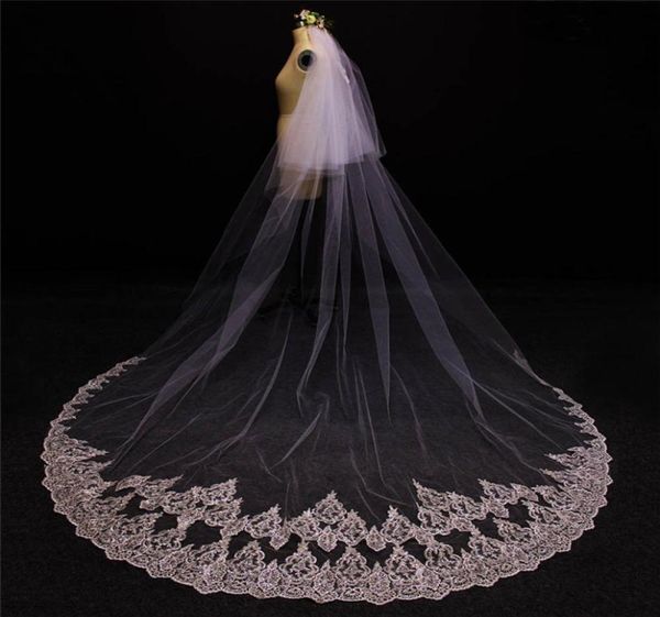 real pos 3 meters bling sequins lace two layers cover face bridal veil with comb 2 t cathedral length wedding veil3019187, Black
real pos 3 meters bling sequins lace two layers cover face bridal veil with comb 2 t cathedral length wedding veil3019187, Black