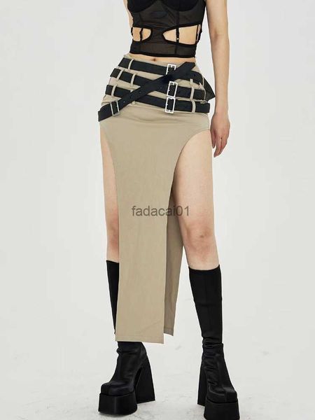 houzhou kpop irregular long skirt women summer slim belt patchwork punk high waist split midi skirt korean style streetwear l230621, Black
houzhou kpop irregular long skirt women summer slim belt patchwork punk high waist split midi skirt korean style streetwear l230621, Black