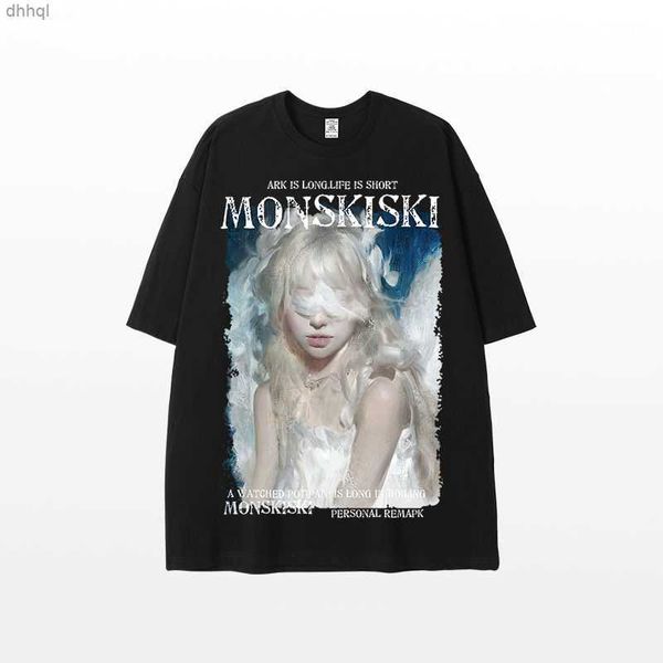 retro hip-hop american short sleeve t-shirt men's china-chic brand summer european and american high street niche design loose ins stus, White;black
retro hip-hop american short sleeve t-shirt men's china-chic brand summer european and american high street niche design loose ins stus, White;black