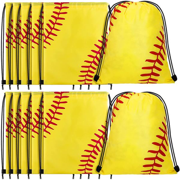 50pcs stuff sacks polyester yellow baseball printing waterproof protable sport gym drawstring backpack bag
50pcs stuff sacks polyester yellow baseball printing waterproof protable sport gym drawstring backpack bag