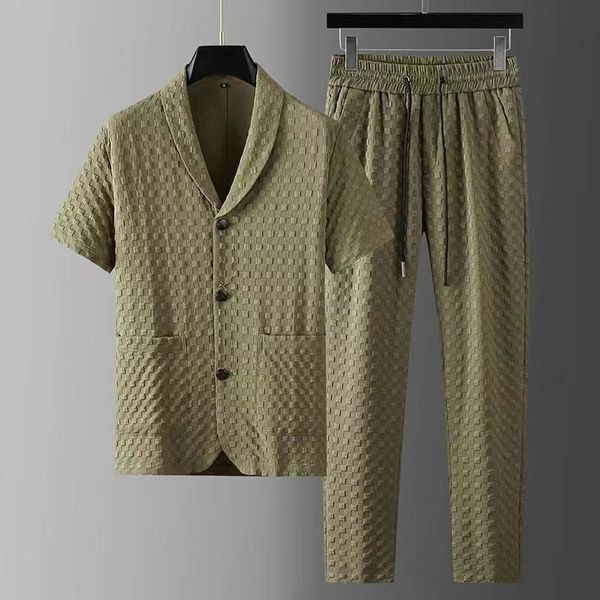men s tracksuits fashion spring summer casual two piece sets short sleeve shirts long pants suit pattern print outfit men streetwear 230629, Gray
men s tracksuits fashion spring summer casual two piece sets short sleeve shirts long pants suit pattern print outfit men streetwear 230629, Gray
