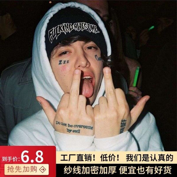 fucking awesome winter fashion brand knitted hat korean edition ins style versatile couple woolen hat cold hat, Blue;gray
fucking awesome winter fashion brand knitted hat korean edition ins style versatile couple woolen hat cold hat, Blue;gray