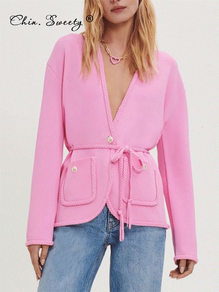 women's knits tees knit women cardigan pink lace up long sleeve weave button female sweater casual office ladies elegant coats spring, White
women's knits tees knit women cardigan pink lace up long sleeve weave button female sweater casual office ladies elegant coats spring, White