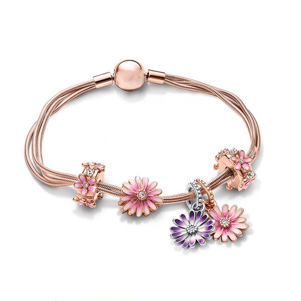 rose gold double chain bracelets garden charms flower pendant s925 silver jewelry accessories women designer luxury party gift diy fit pando, Golden;silver
rose gold double chain bracelets garden charms flower pendant s925 silver jewelry accessories women designer luxury party gift diy fit pando, Golden;silver
