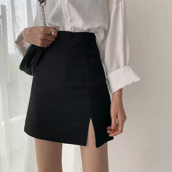 summer temperament aline skirts women highwaist wrap hip split mini korean skirts elegant office ladies black sweet skirt l230621 
summer temperament aline skirts women highwaist wrap hip split mini korean skirts elegant office ladies black sweet skirt l230621