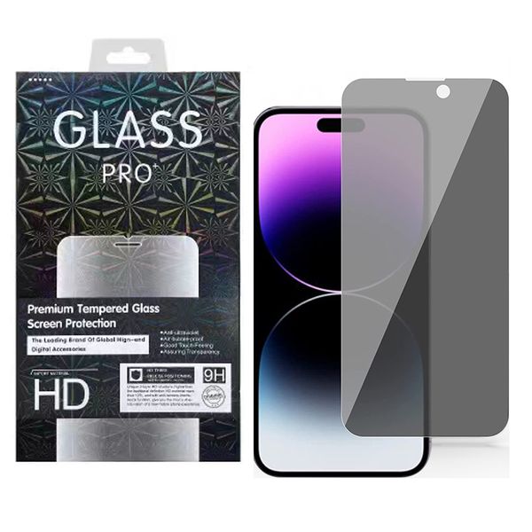Image of 2.5D Privacy Tempered Glass Phone Screen protector for iphone 14 13 12 11 pro max XR XS X 6 7 8 Anti-peeping anti-spy GLASS with retail package
