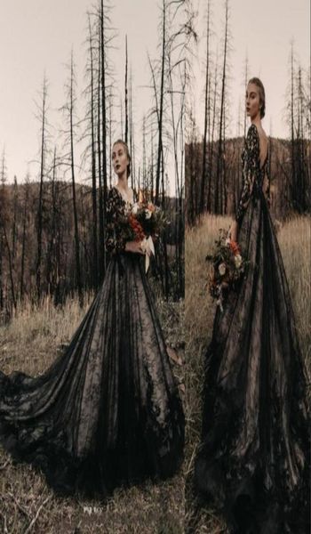 2022 gothic black vintage wedding dresses a line formal bridal gowns v neck lace appliques tulle illusion backless sweep train plu7931702, White
2022 gothic black vintage wedding dresses a line formal bridal gowns v neck lace appliques tulle illusion backless sweep train plu7931702, White