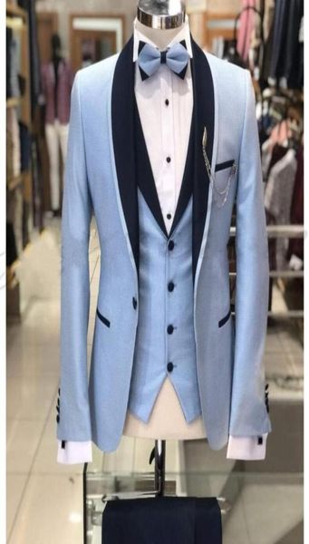 fashion sky blue groom tuxedos black shawl lapel groomsmen mens wedding dress fashion man jacket blazer 3piece suitjacketpantsv2662905, Black;gray
fashion sky blue groom tuxedos black shawl lapel groomsmen mens wedding dress fashion man jacket blazer 3piece suitjacketpantsv2662905, Black;gray