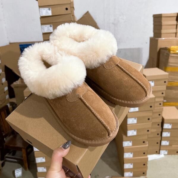 new chestnut fur slides sheepskin tazz new women men platform boot shoes suede upper comfort fall winter boots, Black
new chestnut fur slides sheepskin tazz new women men platform boot shoes suede upper comfort fall winter boots, Black