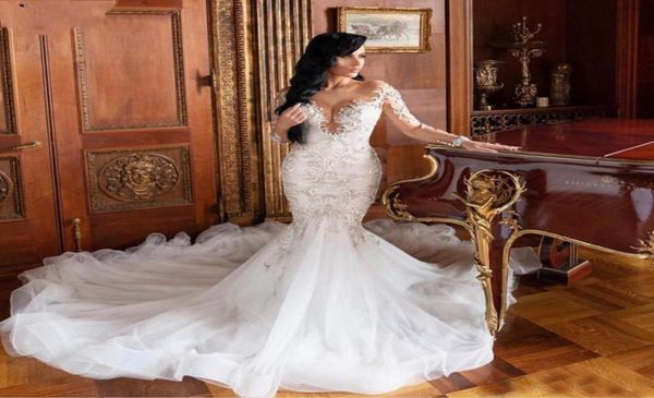 illusion long sleeves wedding dresses mermaid with lace garden bride bridal gowns custom made plus size1859779, White
illusion long sleeves wedding dresses mermaid with lace garden bride bridal gowns custom made plus size1859779, White