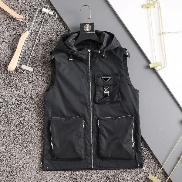 fashion design men's jacket vest west vest men's designer brand sweater hooded vest zipper large pocket trim black sleeveless jack, White;black
fashion design men's jacket vest west vest men's designer brand sweater hooded vest zipper large pocket trim black sleeveless jack, White;black