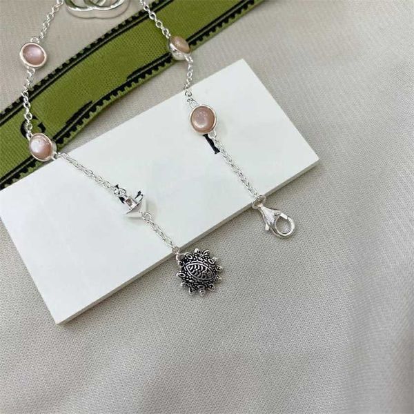 silver new sunflower flower double pink pearl fritillaria bracelet real picture contact customer service, Black
silver new sunflower flower double pink pearl fritillaria bracelet real picture contact customer service, Black